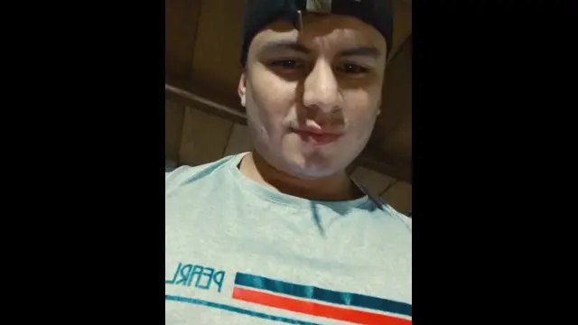 Young man masturbating for the first time