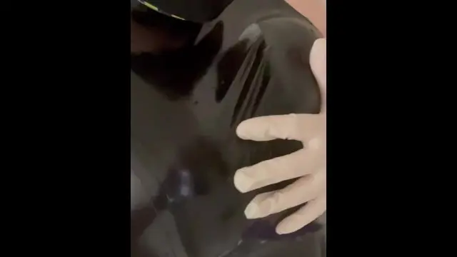 Latex dress and gloves